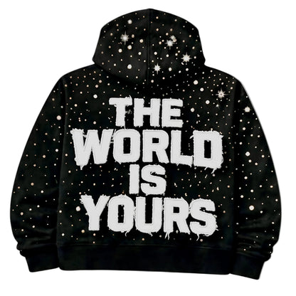THE WORLD IS YOURS ZIP UP (BLACK)