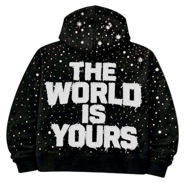 THE WORLD IS YOURS ZIP UP (BLACK)