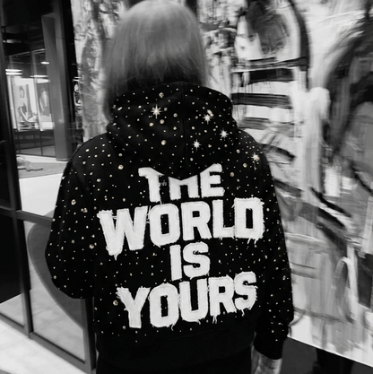 THE WORLD IS YOURS ZIP UP (BLACK)