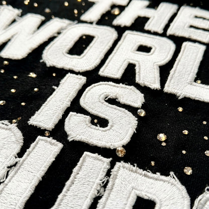 THE WORLD IS YOURS ZIP UP (BLACK)