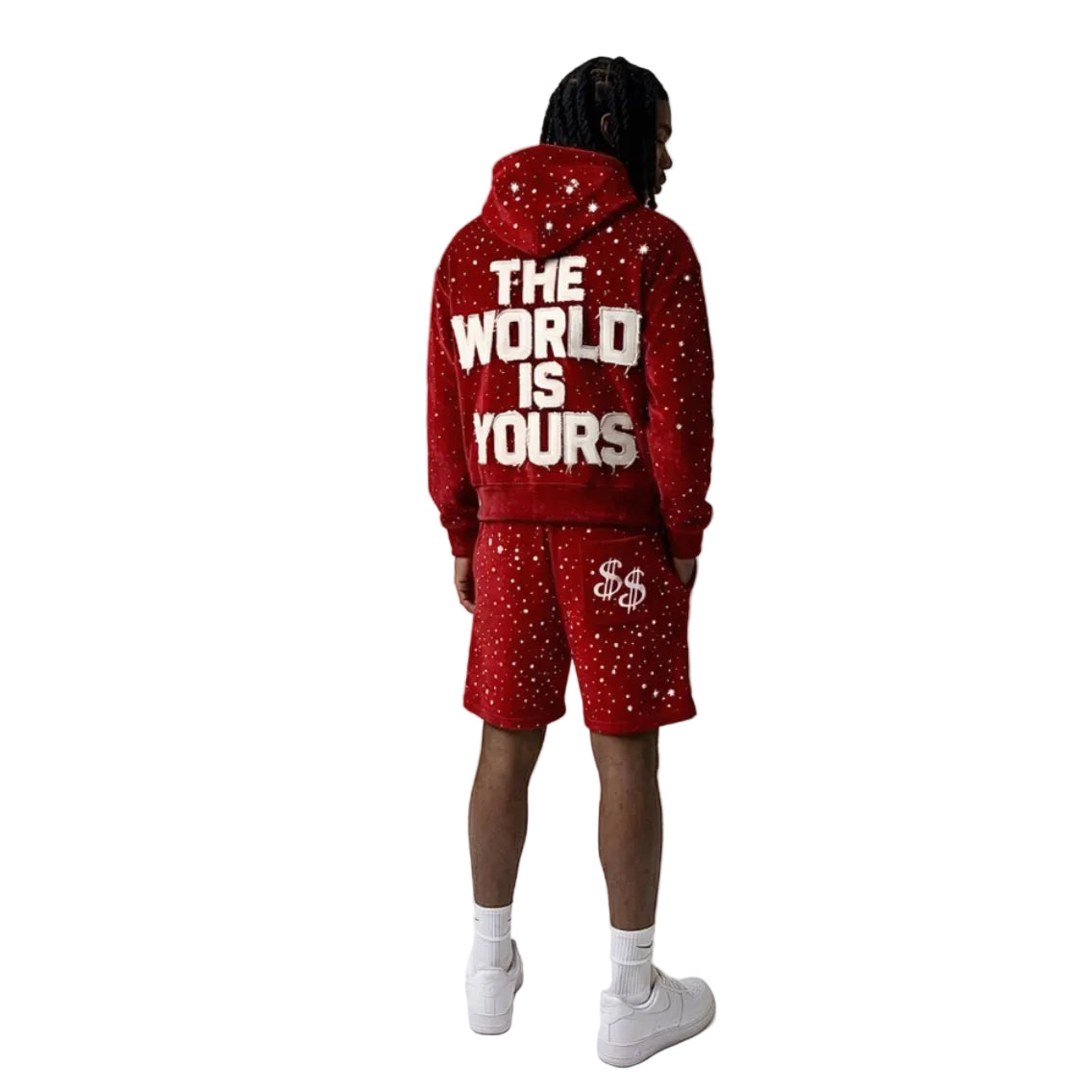 THE WORLD IS YOURS SHORTS (RED)