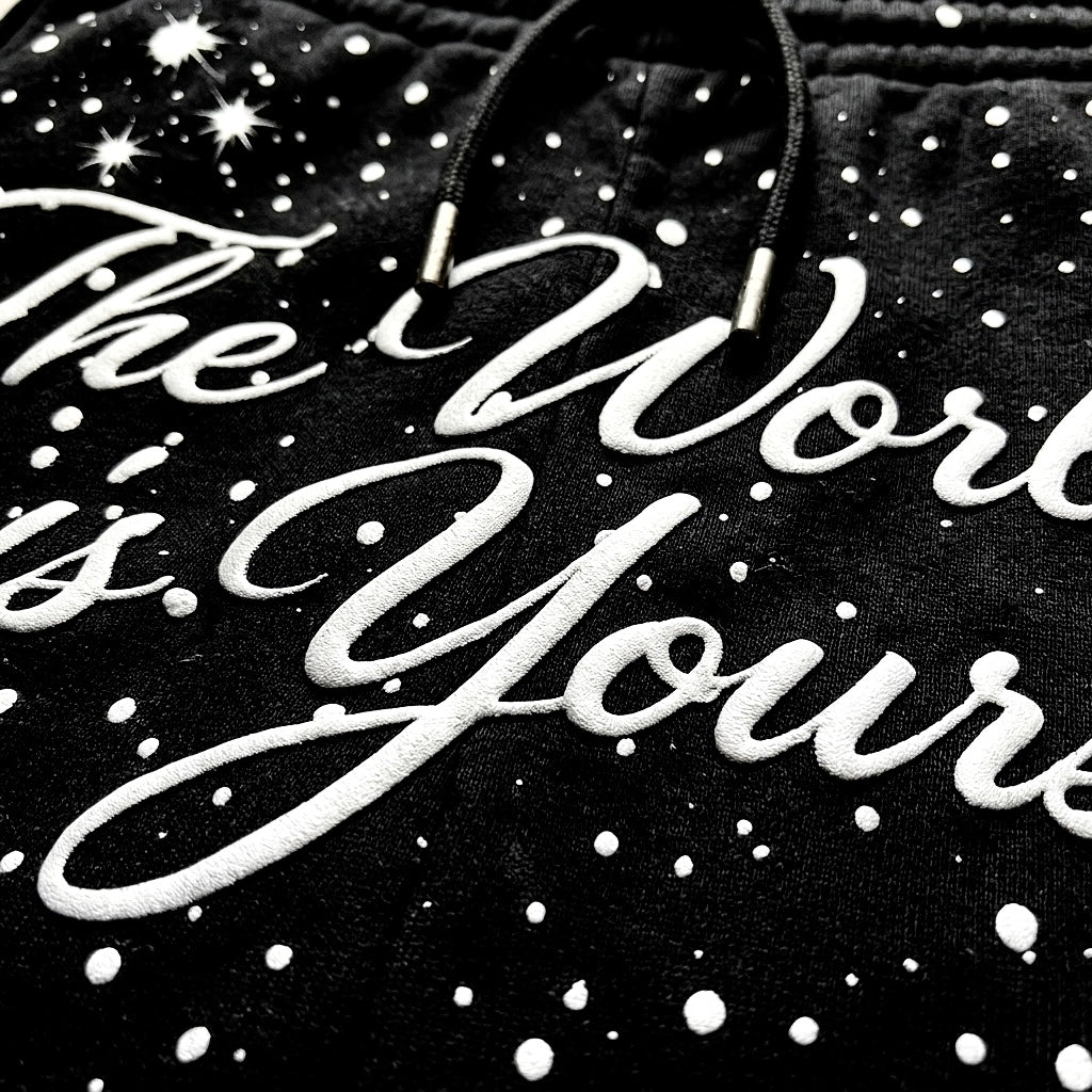 THE WORLD IS YOURS SHORTS (BLACK)
