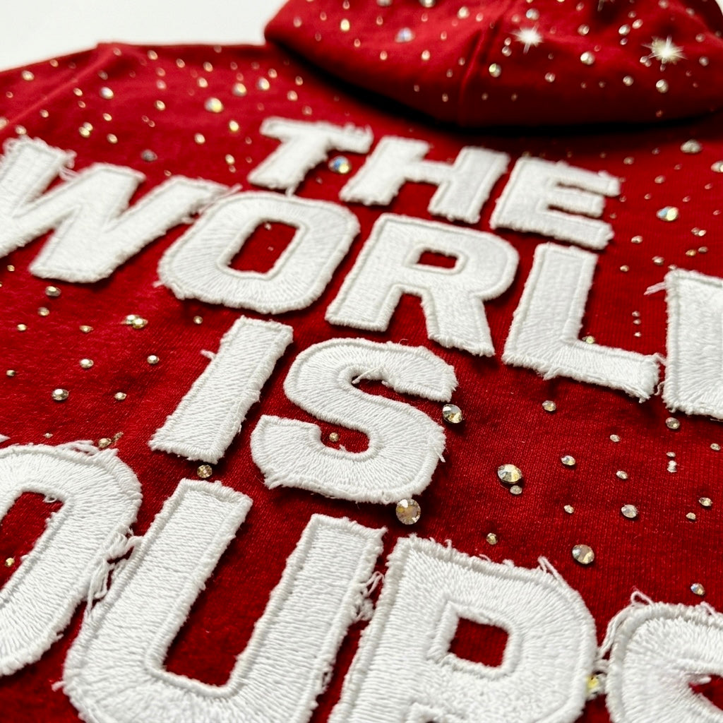 THE WORLD IS YOURS ZIP UP (RED)