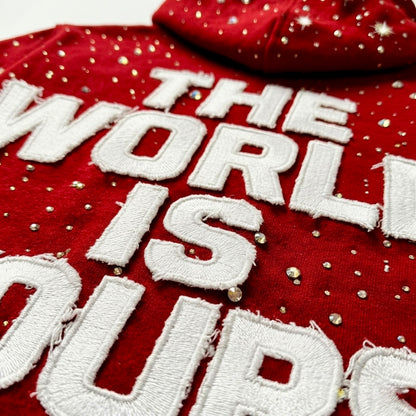 THE WORLD IS YOURS ZIP UP (RED)