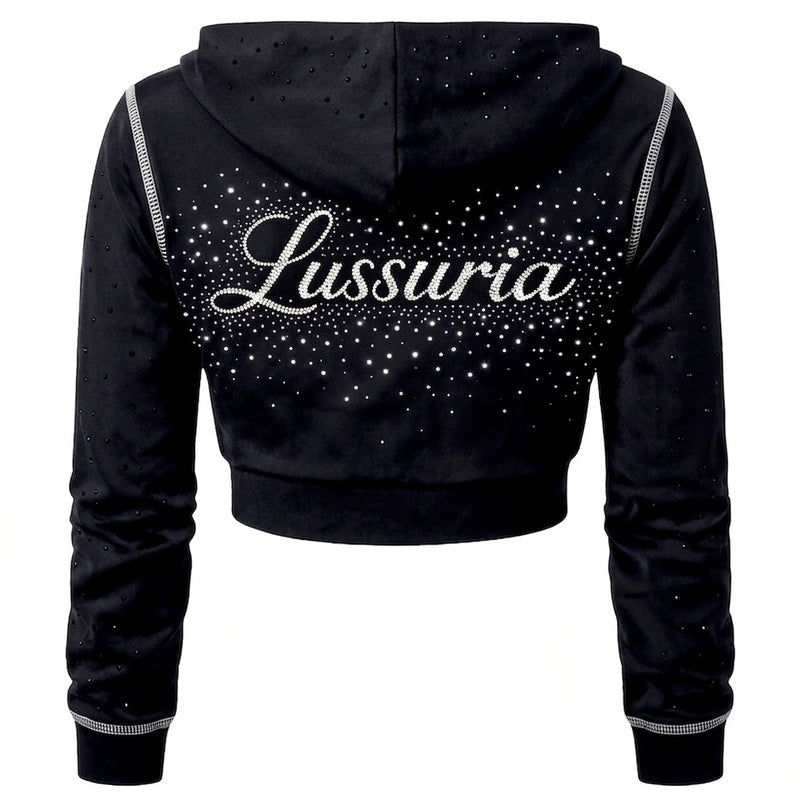 LUSSURIA CONTOUR CROP ZIP