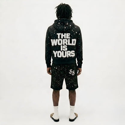 THE WORLD IS YOURS ZIP UP (BLACK)